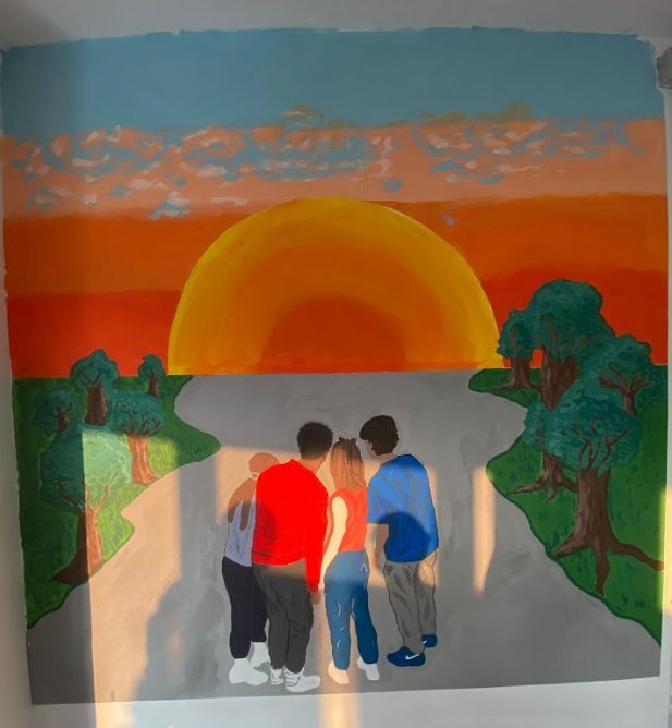 <h1>Il Pe(e)rcorso verso il futuro</h1>
Murales sviluppato nel progetto Peer Education Center